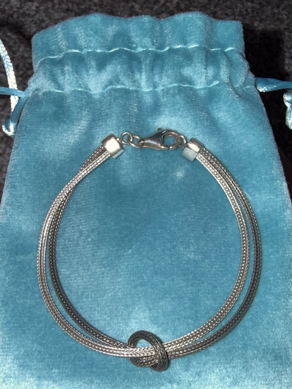 Two-Tone Knot Bracelet in Sterling Silver